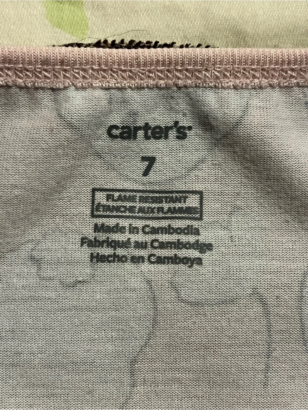 Carter's light pink and white top bunnies, size
